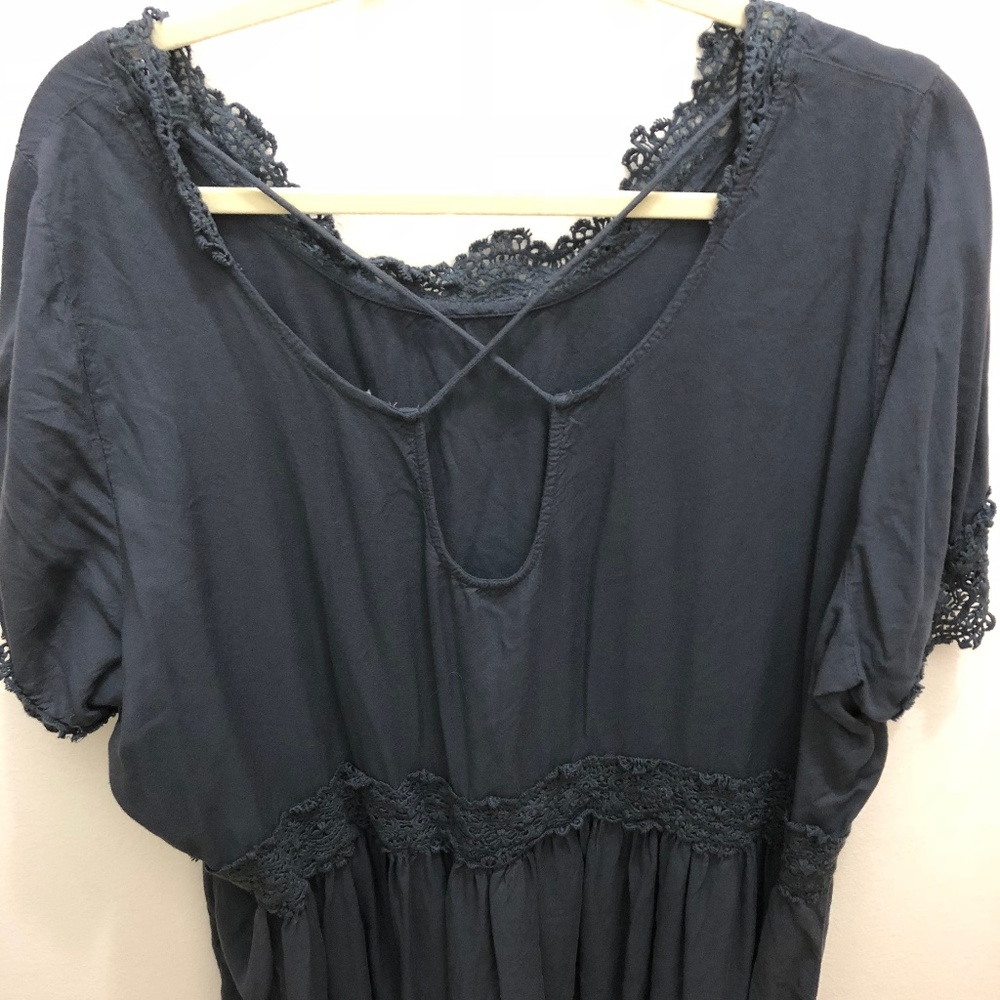 JunaRose Crochet Lace Insert Prarie Dress